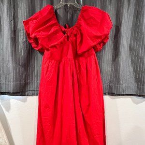 JCrew Cecily Dress in Cotton Poplin - Candy Apple Red - Size 24 NWT